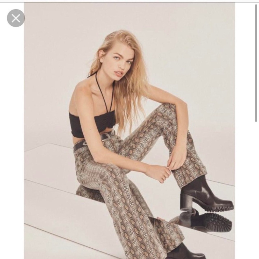 BDG snakeskin flare jeans